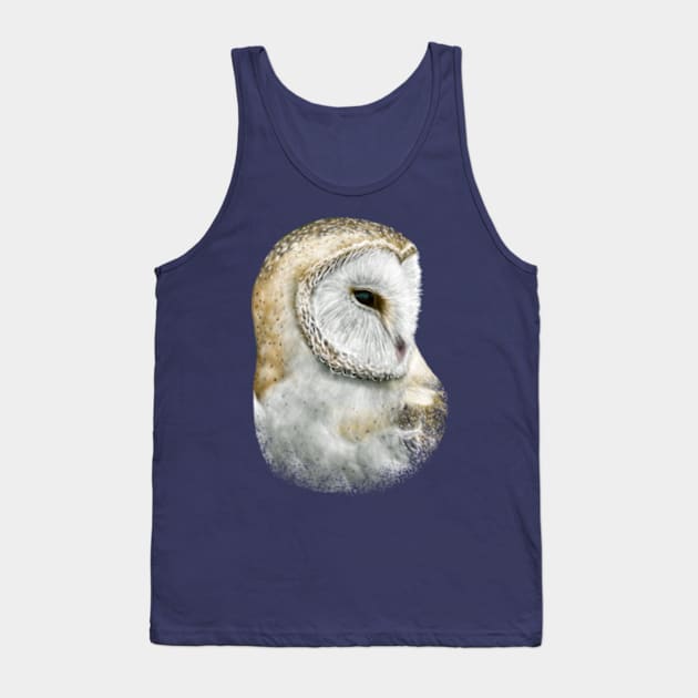 Barn Owl Tank Top by rainetteillus